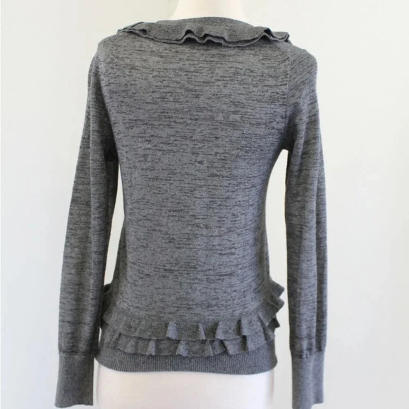 J.CREW EUC WOMENS GRAY GREY SWEATER CARDIGAN TOP SHIRT FALL WINTER CASUAL SIZE M - Picture 4 of 8